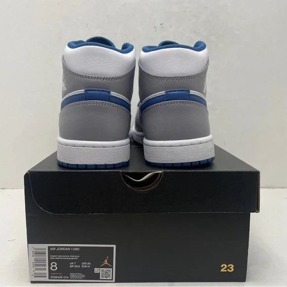 Nike Air Jordan 1 Retro Mid “True Blue/Cement Grey” 2023